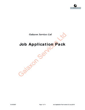UK Job Application Pack