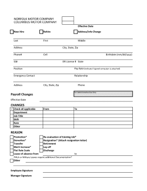 Employee Data Form