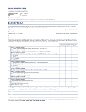Kumba Iron Ore Proxy Form