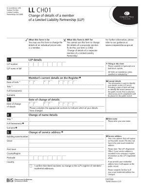 Change of Details of an Individual Member of a Limited Liability Partnership (LLP)