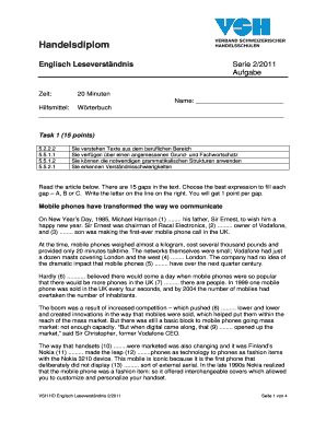 Handelsdiplom Englisch Leseverständnis
