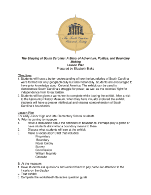 South Carolina Boundary History Lesson Plan