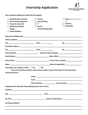 Internship Application Form