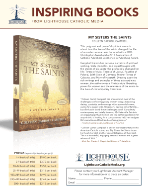 My Sisters the Saints Book Order Form