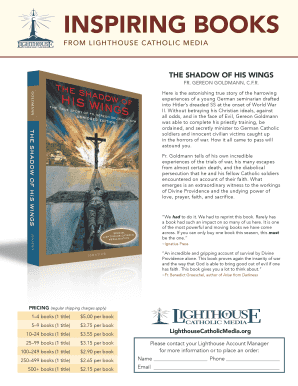 The Shadow of His Wings Book Order Form