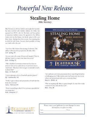 Stealing Home Book Order Form