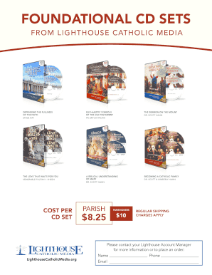 Catholic Media CD Set Order Form