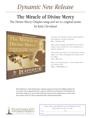 Divine Mercy Chaplet Music CD Order Form