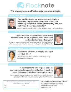 Flocknote Parish Communication Service