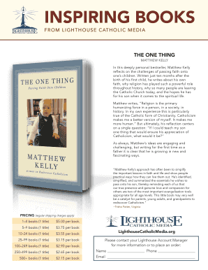 The One Thing Book Order Form