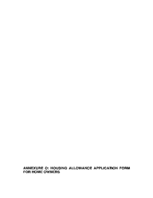 Housing Allowance Application Form for Home Owners