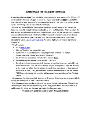 IRS Form 990N Instructions