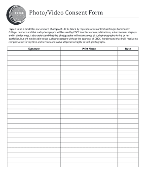 Photo/Video Consent Form