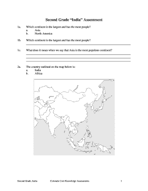 Second Grade India Assessment