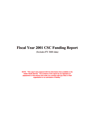 Fiscal Year 2001 CSC Funding Report - Home NCAI - ncai