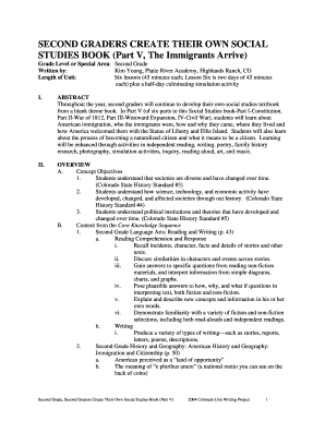 Second Grade Social Studies Book Template