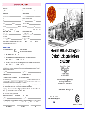 Saskatchewan Student Registration Form