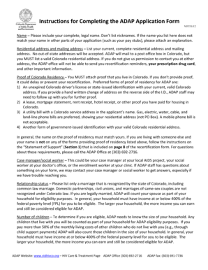 Colorado ADAP Application Form