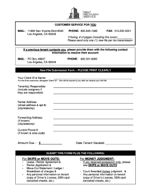 New File Submission Form