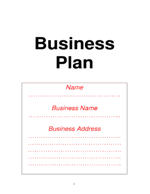 Business Plan Template