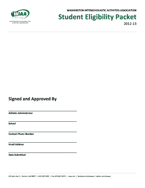 Washington Student Eligibility Packet