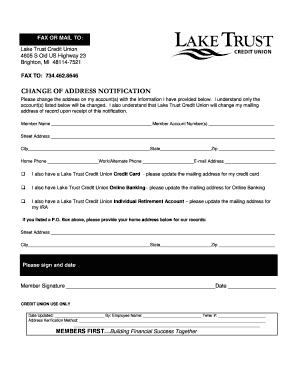 Change of Address Notification