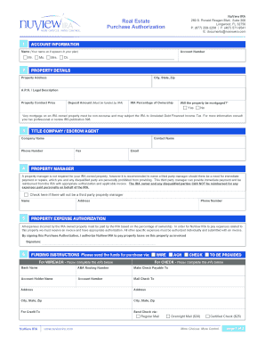 Real Estate Purchase Authorization