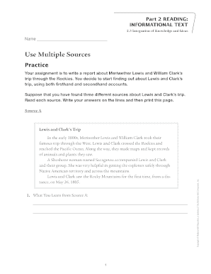 Lewis and Clark Trip Report Assignment