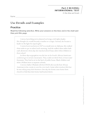 Reading Practice Worksheet