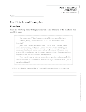 Reading Comprehension Worksheet