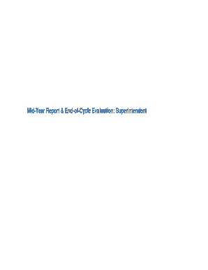 Superintendent Mid-Year and End-of-Cycle Evaluation Report