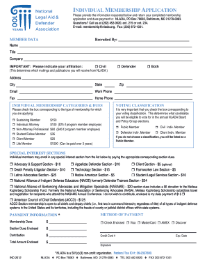 Individual Membership Application