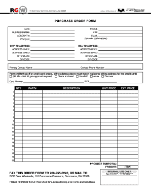 Purchase Order Form
