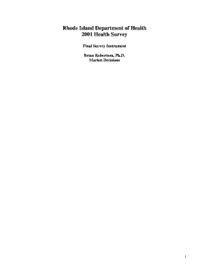 Rhode Island 2001 Health Survey