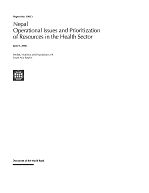 Nepal Operational Issues and Prioritization of - HealthNet Nepal - lnweb90 worldbank