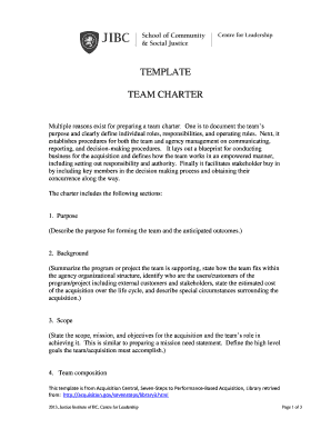 Team Charter Template
