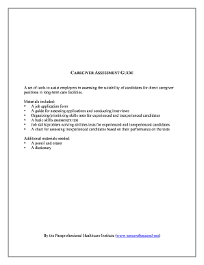 Caregiver Assessment Guide