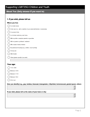LGBT2SQ Children and Youth Support Survey