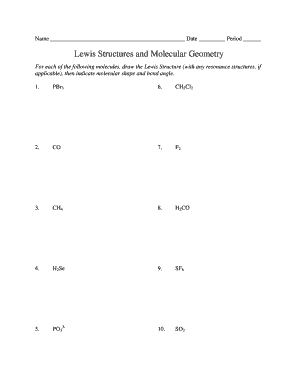 Lewis Structures and Molecular Geometry - northernhighlands