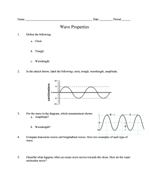 Wave Properties Worksheet