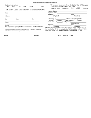 University of Michigan Donation Form