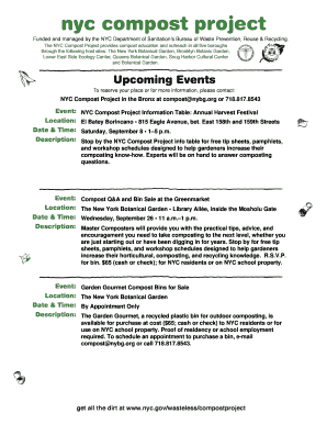 NYC Compost Project Event Registration
