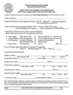 Georgia Tourist Accommodation Application
