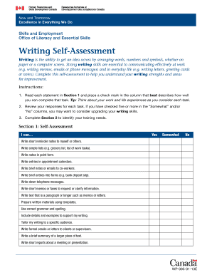 Writing Self-Assessment