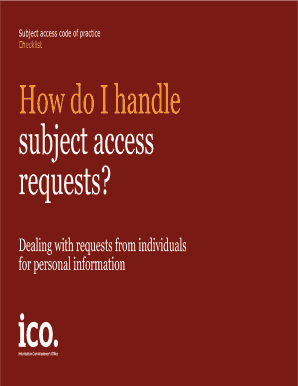 Subject Access Request Checklist