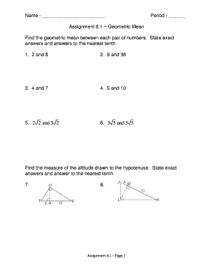 Geometric Mean Assignment