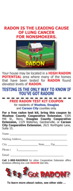 Free Radon Test Kit Coupon