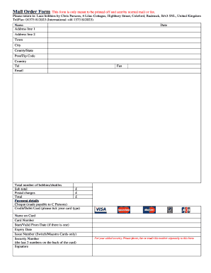 Mail Order Form