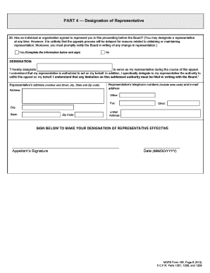 Designation of Representative Form