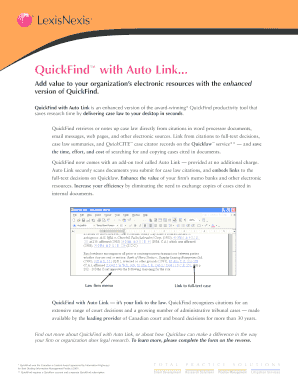 QuickFind with Auto Link Fax Reply Form